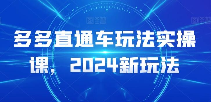 多多直通车玩法实操课，2024新玩法-小艾项目网
