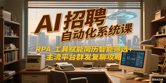 AI招聘自动化系统课，RPA工具赋能简历智能筛选+主流平台群发复聊全攻略-小艾项目网