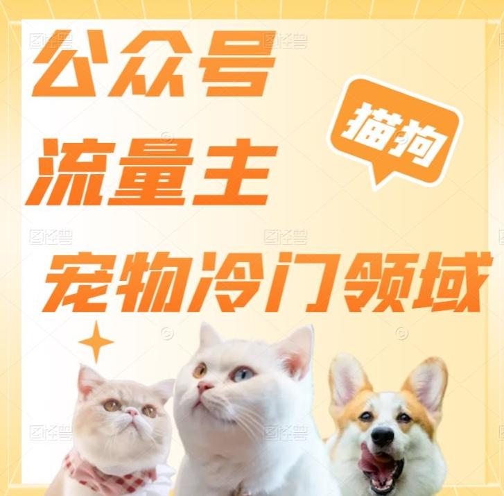 公众号流量主，萌宠冷门领域，单日收益2000+，简单暴力掘金，矩阵操作，无限放大收益！-小艾项目网