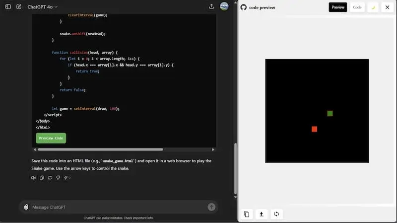 ChatGPT Code Preview｜AI编程预览工具-小艾项目网