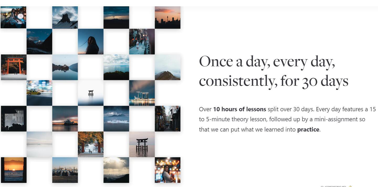 网红摄影师Pat Kay – 30天摄影基础知识加速器教程-30节课-中英字幕-小艾项目网