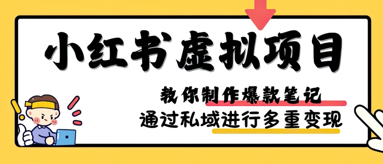 小红书虚拟项目实战，爆款笔记制作，矩阵放大玩法分享-小艾项目网