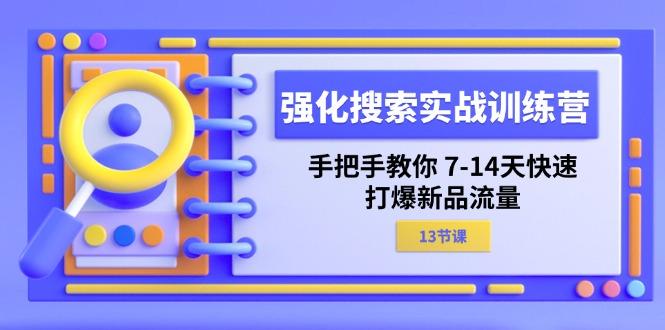 强化 搜索实战训练营，手把手教你 7-14天快速-打爆新品流量(13节课-小艾项目网