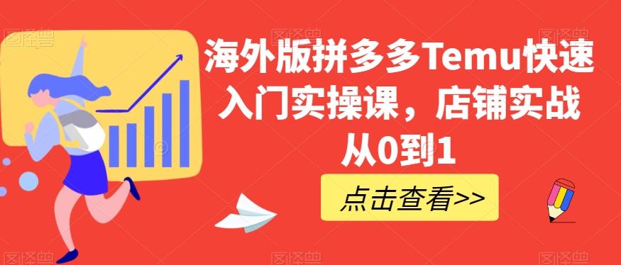 海外版拼多多Temu快速入门实操课，店铺实战从0到1-小艾项目网