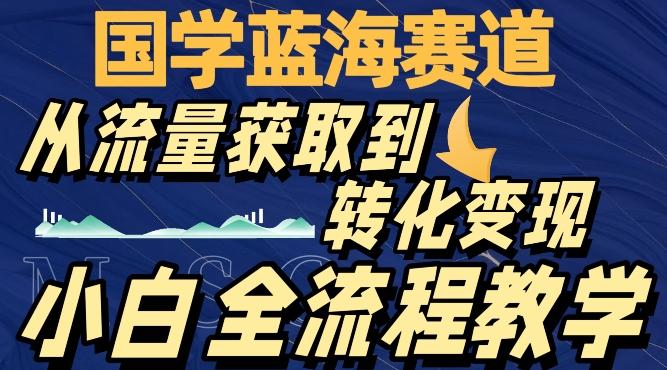 国学蓝海赛道，从流量获取，到转化变现，全流程教学-小艾项目网