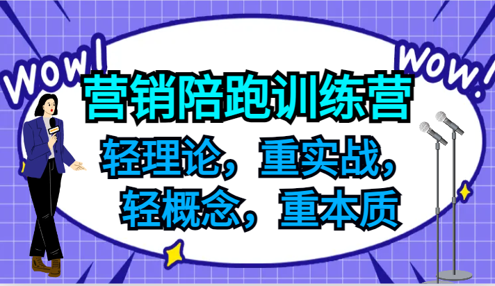 营销陪跑训练营，轻理论，重实战，轻概念，重本质，适合中小企业和初创企业的老板-小艾项目网