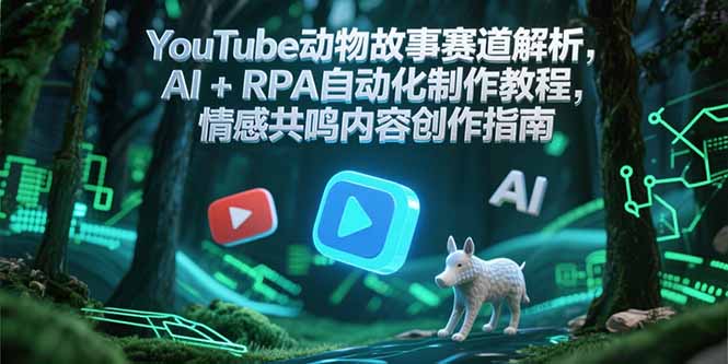 YouTube动物故事赛道解析，AI+RPA自动化制作教程，情感共鸣内容创作指南-小艾项目网