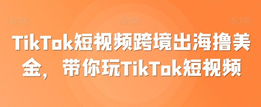 TikTok短视频跨境出海撸美金，带你玩TikTok短视频-小艾项目网