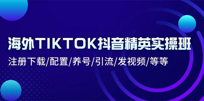 海外TIKTOK抖音精英实操班：注册下载/配置/养号/引流/发视频/等等-小艾项目网