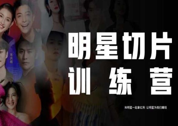 王子·明星切片线上训练营（2023），和明星一起拿红利，让明星为我们赚钱-小艾项目网