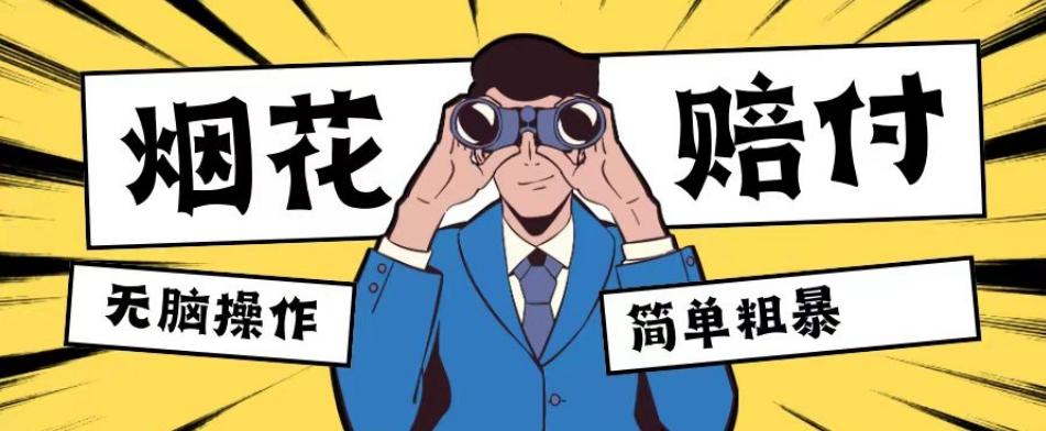 最新蓝海玩法，烟花爆竹赔付，单订单赔付200-500无脑操作【仅揭秘】-小艾项目网