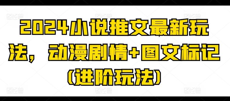 2024小说推文最新玩法，动漫剧情+图文标记(进阶玩法)-小艾项目网