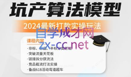 沐网商·2024最新坑产算法模型打款玩法系列-小艾项目网