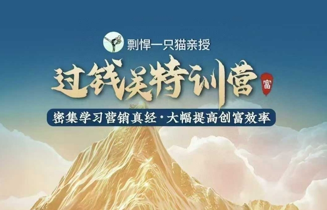 剽悍一只猫-过钱关特训营，学习营销真经 大幅度提高创富效率-小艾项目网
