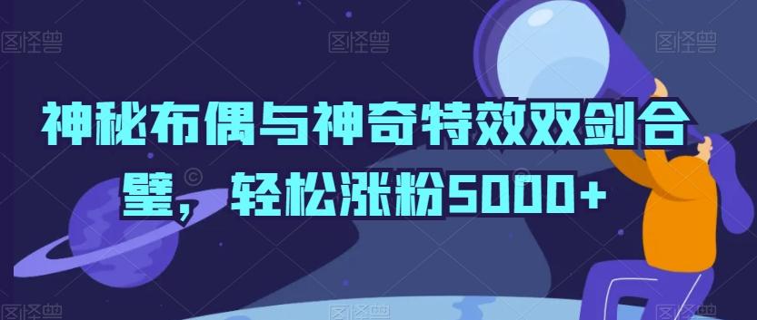 神秘布偶与神奇特效双剑合璧，轻松涨粉5000+【揭秘】-小艾项目网