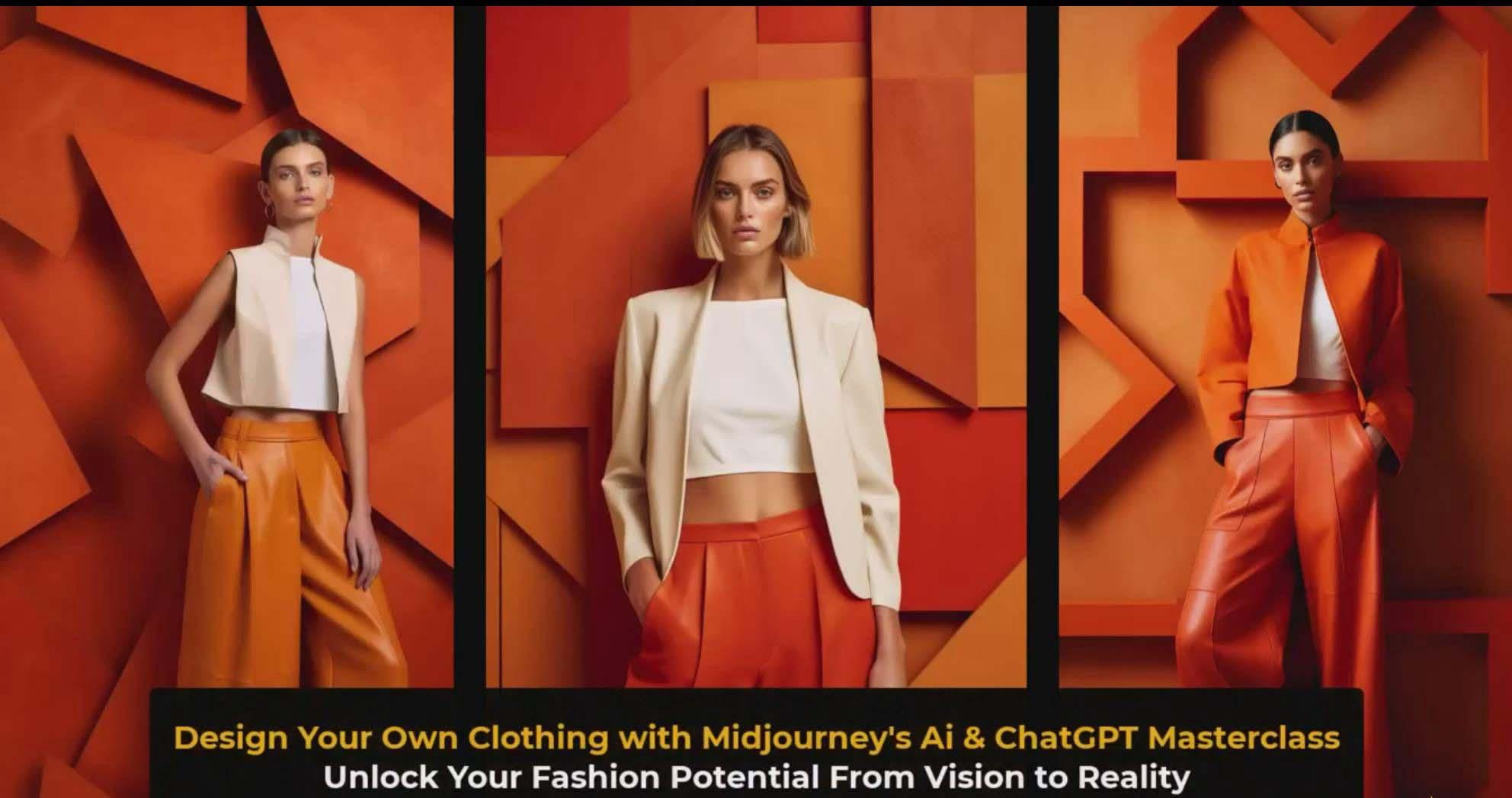 图片[3]-利用 Midjourneys Ai 人工智能设计自己的服装AI大师班-10节课-中英字幕-小艾项目网