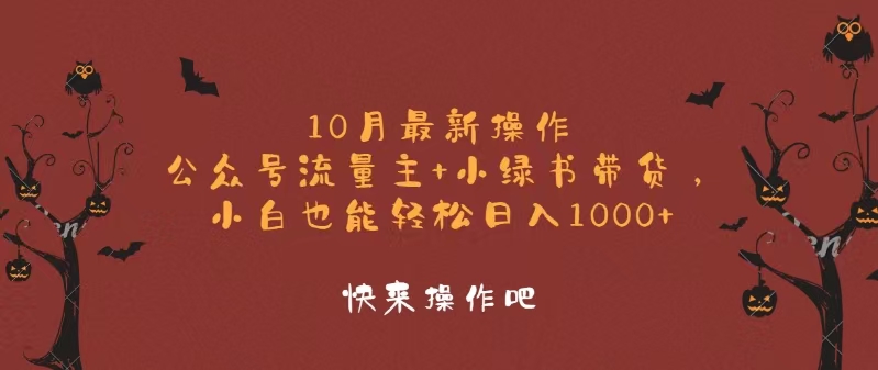 10月最新操作，公众号流量主+小绿书带货，小白轻松日入1000+-小艾项目网