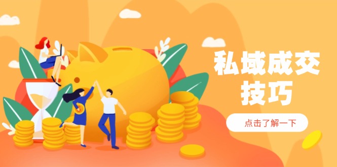 私域成交技巧，帮你从入门到精通，破解四大痛点，快速变现，轻松收钱-小艾项目网