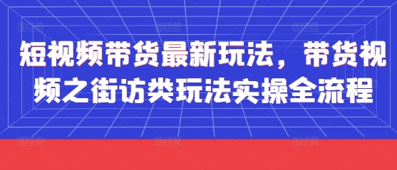 短视频带货最新玩法，带货视频之街访类玩法实操全流程-小艾项目网