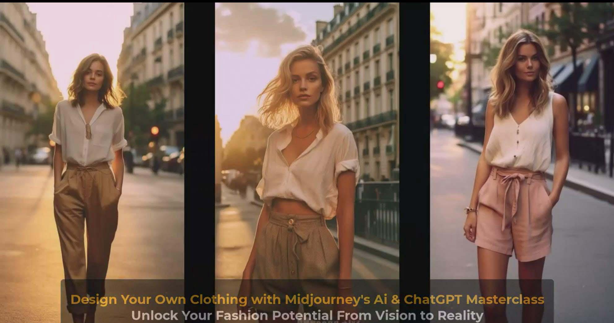 图片[9]-利用 Midjourneys Ai 人工智能设计自己的服装AI大师班-10节课-中英字幕-小艾项目网