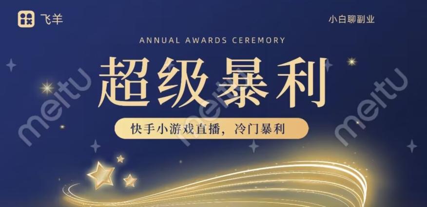 快手官方暴利冷门小游戏无人直播，小白一台电脑即可操作，轻松月入10w+-小艾项目网