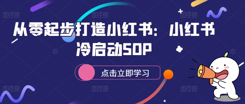 从零起步打造小红书：小红书冷启动SOP-小艾项目网