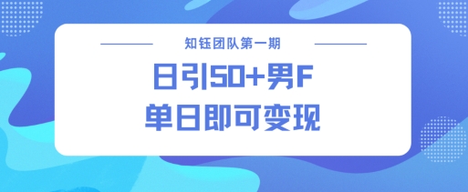 男粉引流新方法不违规，当日即可变现-小艾项目网