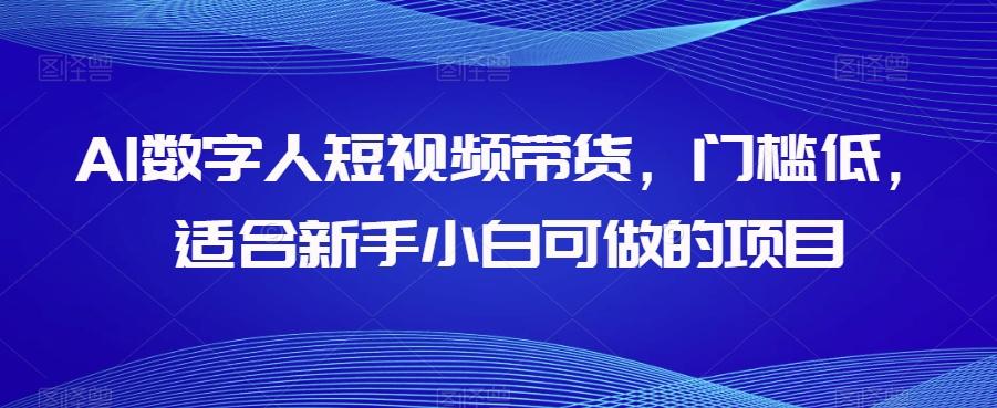 AI数字人短视频带货，门槛低，适合新手小白可做的项目-小艾项目网