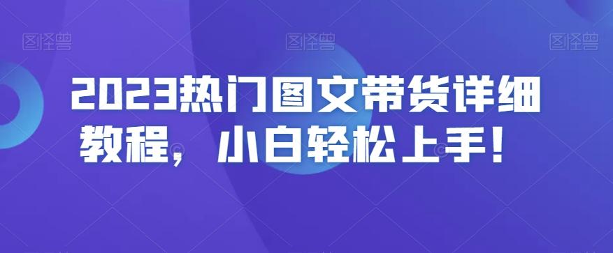 2023热门图文带货详细教程，小白轻松上手！-小艾项目网