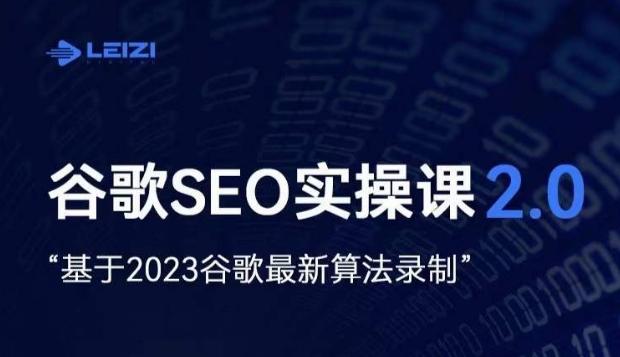 雷子·谷歌SEO 2.0实战课，独立站询盘自由必备，基于2023谷歌最新算法录制-小艾项目网