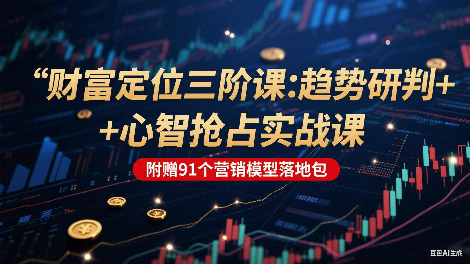 财富定位三阶：趋势研判 + 心智抢占实战课，附赠91个营销模型落地包-小艾项目网