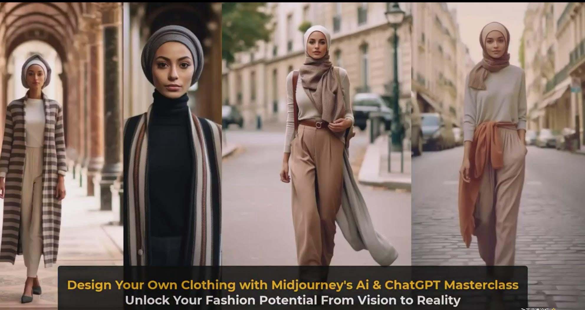 图片[10]-利用 Midjourneys Ai 人工智能设计自己的服装AI大师班-10节课-中英字幕-小艾项目网