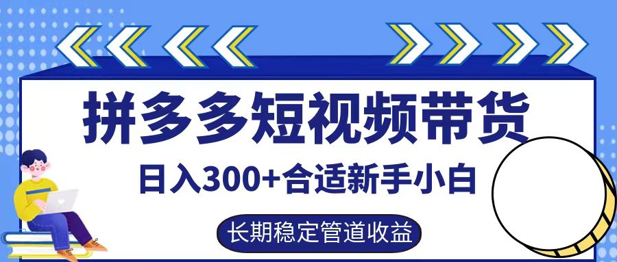 拼多多短视频带货日入300+，实操账户展示看就能学会-小艾项目网
