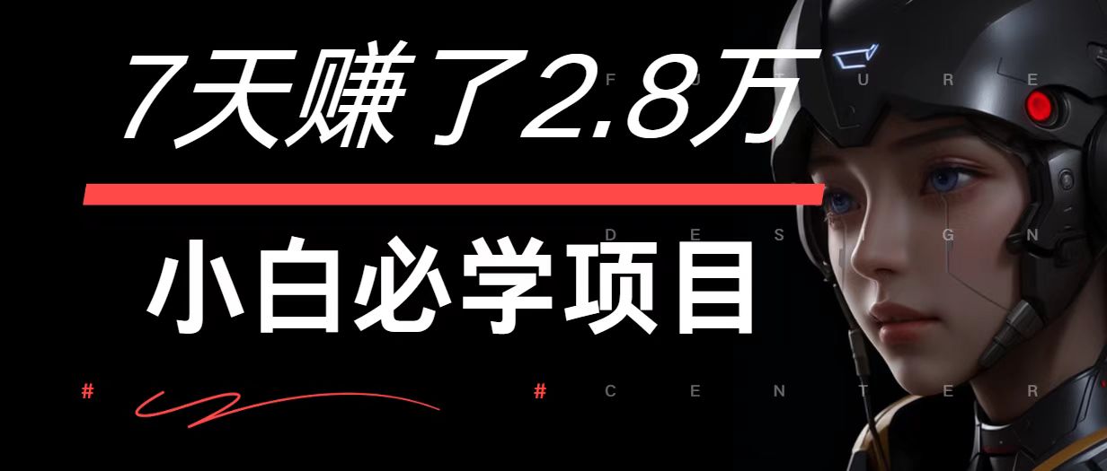 7天赚了2.8万！每单利润最少500+，轻松月入7万+小白有手就行-小艾项目网
