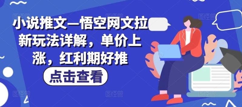 小说推文—悟空网文拉新玩法详解，单价上涨，红利期好推-小艾项目网