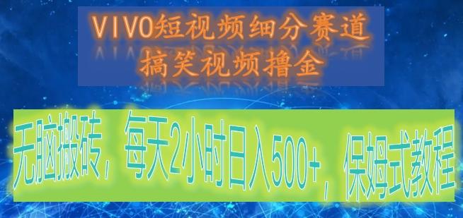 VIVO短视频细分赛道，搞笑视频撸金，无脑搬砖，每天2小时日入500+，保姆式教程-小艾项目网