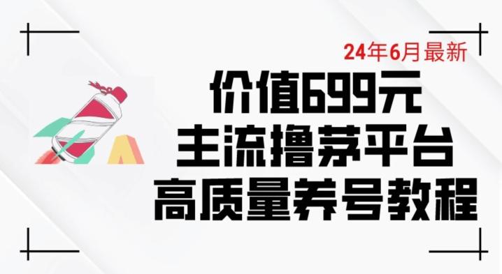 6月最新价值699的主流撸茅台平台精品养号下车攻略【揭秘】-小艾项目网