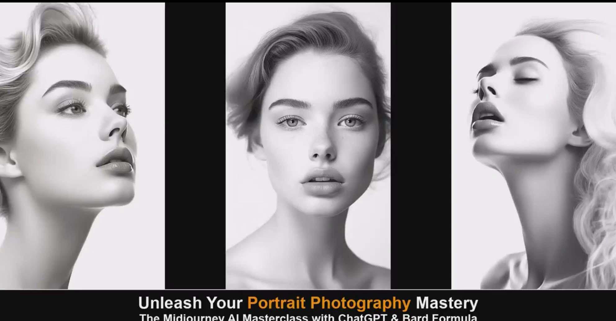 图片[1]-(9312期)Midjourney v5 ChatGPT 和 Bard AI人工智能人像摄影大师班-15节-中英字幕-小艾项目网
