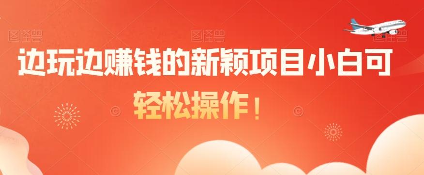 边玩边赚钱的新颖项目小白可轻松操作！-小艾项目网