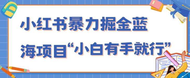 小红书暴力掘金蓝海项目，轻松日入1000+、小白有手就行（附新引流方法，不违规）-小艾项目网