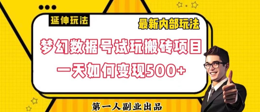 数据号回归玩法游戏试玩搬砖项目再创日入500+【揭秘】-小艾项目网