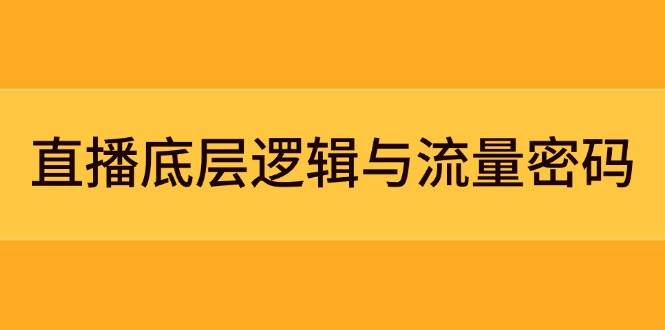 直播底层逻辑与流量密码：定位模型+案例拆解，急速流承接与数据优化全攻略-小艾项目网